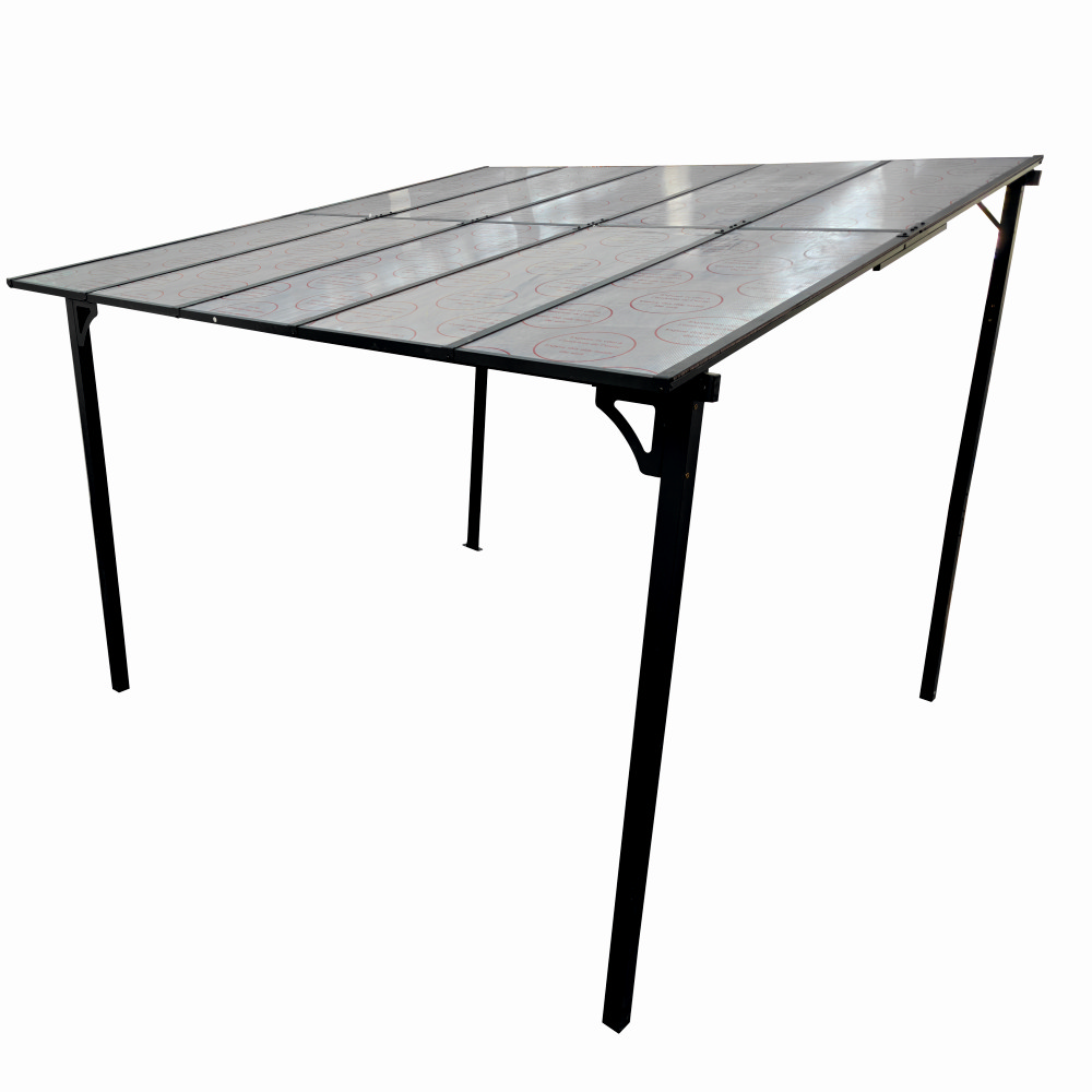 Pergola pentru terasa/gradina din otel si aluminiu KLUGMEISTER KJF4133, dimensiuni 300x300x250/190 cm, culoare gri – In lucru Pergola pentru terasa/gradina din otel si aluminiu KLUGMEISTER KJF4133, dimensiuni 300x300x250/190 cm, culoare gri - In lucru