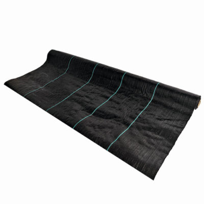 Folie antiburuieni/mulcire din polipropilena, MESTERINO PP1002150, 2.1 m X 50 m, densitate 100g/mp culoare neagra cu dungi, protectie UV