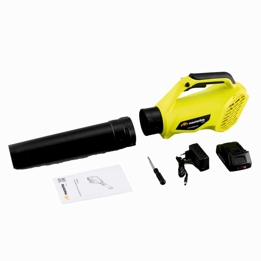 Suflanta frunze cu acumulator MESTERINO TOOLS NT20BBL01, putere 480W, debit 8.3 m3/minut, acumulator 2A / 21V, viteza aer 36 m/s - Masini tuns iarba