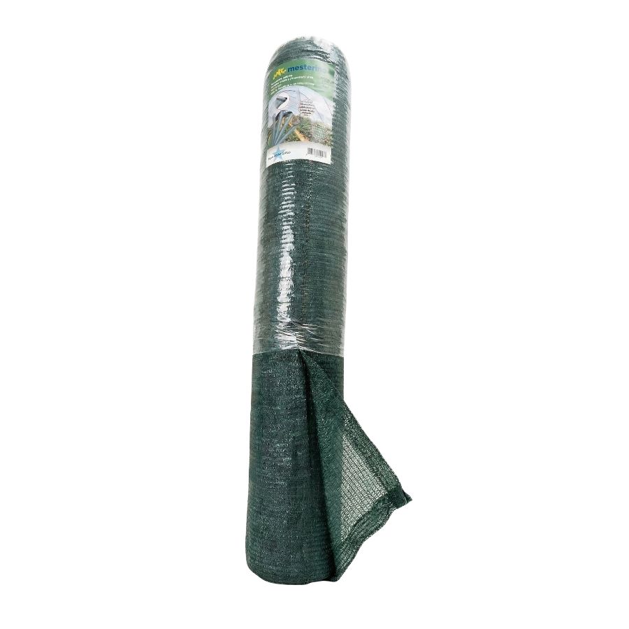 Plasa pentru umbrire, polietilena HDPE pura MESTERINO 35125035, 12 m X 50 m, grad de umbrire 35%, densitate 35g/mp, verde inchis, protectie UV/IR - Plasa umbrire