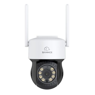 Camera performanta de supraveghere video SANNCE I51CM, de exterior, WiFi 5MP, Ultra HD/2k+, Pan & Tilt, comunicare audio bidirectionala, vedere nocturna IR, rezistenta la intemperii