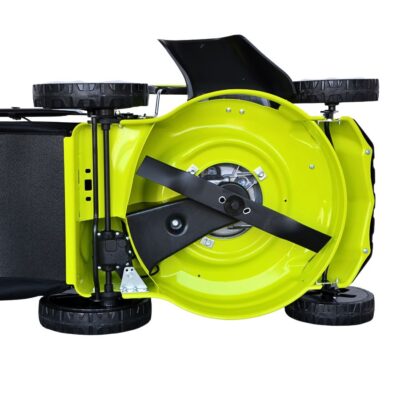 Masina tuns iarba/gazon autopropulsata MESTERINO BJXPM46-139, motor LONCIN 4 timpi, 3.3 cai, sasiu metal, latime taiere 46 cm, 8 nivele de taiere, sac colector 60 litri, evacuare lateral si mulcire - SimpleTools