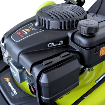 Masina tuns iarba/gazon autopropulsata MESTERINO BJXPM46-139, motor LONCIN 4 timpi, 3.3 cai, sasiu metal, latime taiere 46 cm, 8 nivele de taiere, sac colector 60 litri, evacuare lateral si mulcire - SimpleTools