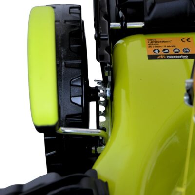 Masina tuns iarba/gazon autopropulsata MESTERINO BJXPM46-139, motor LONCIN 4 timpi, 3.3 cai, sasiu metal, latime taiere 46 cm, 8 nivele de taiere, sac colector 60 litri, evacuare lateral si mulcire - SimpleTools