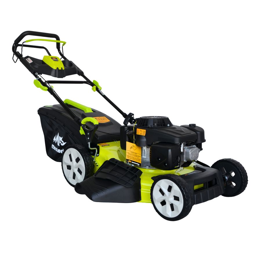 Masina tuns iarba/gazon autopropulsata MESTERINO BJXPM53-224, motor LONCIN 4 timpi, 6.1 cai, sasiu metal, latime taiere 53 cm, 8 nivele de taiere, sac colector 60 litri, evacuare lateral si mulcire - Plasa umbrire