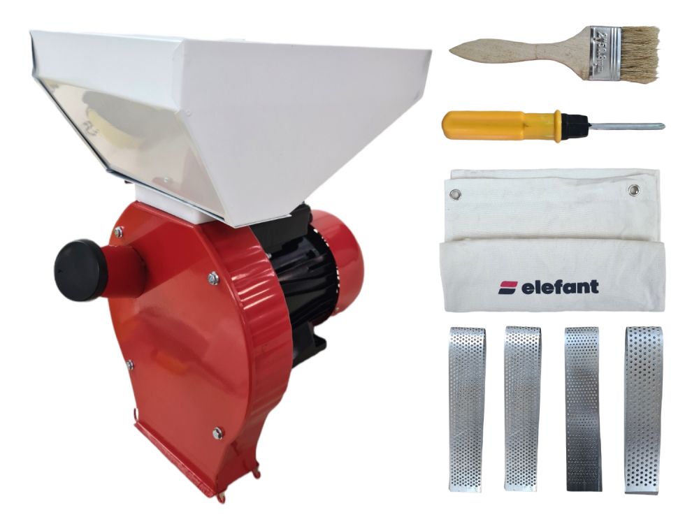Moara electrica, cuva mare ELEFANT 350E, produsul contine taxa timbru verde 4.5 Ron, 16.2 kg - Mori cereale si Batoze