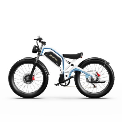 Bicicleta electrica DUOTTS N26, 2x750 W Alb-Albastru - SimpleTools
