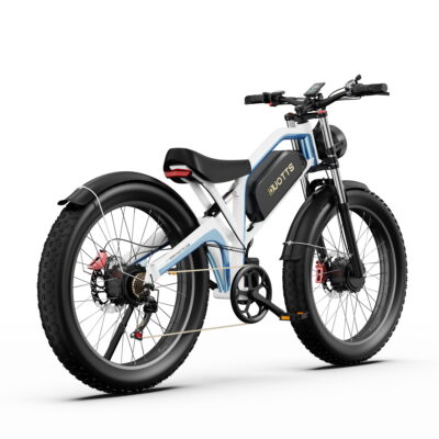 Bicicleta electrica DUOTTS N26, 2x750 W Alb-Albastru - SimpleTools