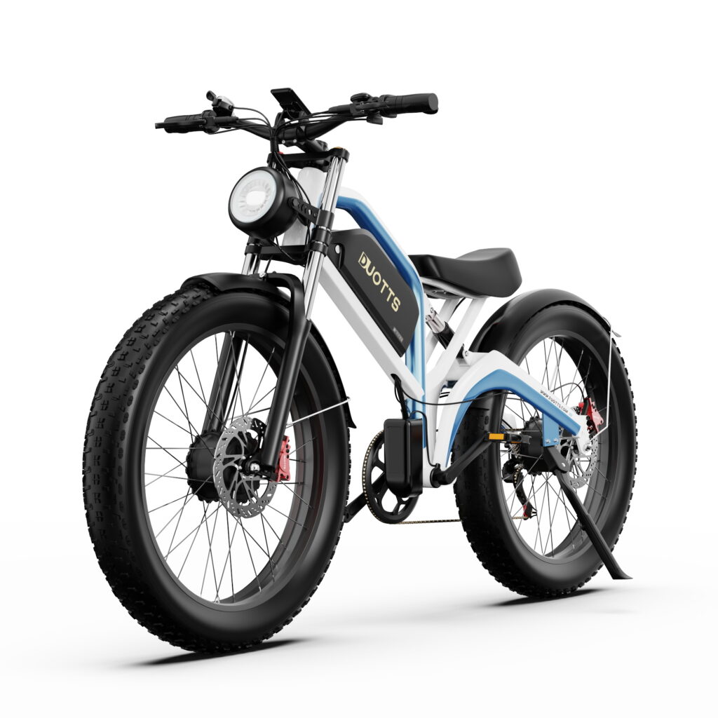 Bicicleta electrica DUOTTS N26, 2x750 W Alb-Albastru - Biciclete si trotinete electrice