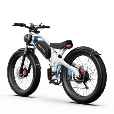 Bicicleta electrica DUOTTS N26, 2x750 W Alb-Albastru - SimpleTools