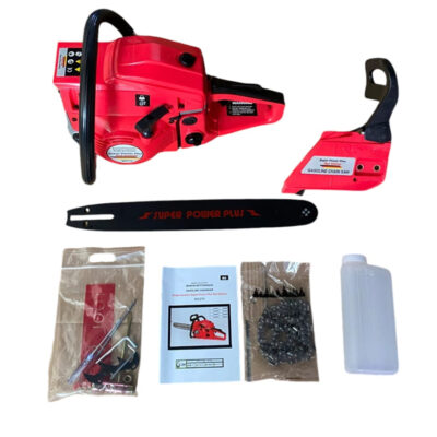 Drujba benzina Super Power Plus Red Edition 7.5CP X7500 , lama +lant 38CM 15'' 1.5CM 64D , pompita amorsare - Drujbe si Despicatoare busteni