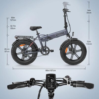 Bicicleta electrică pliabilă ENGWE EP-2 Pro neagra - SimpleTools