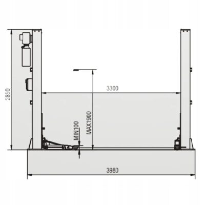 Elevator cu doua coloane electrohidraulic, 5.5 tone, NORTEC PRO - SimpleTools