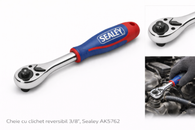 Cheie cu clichet reversibil, actionare 3/8" Sealey - SimpleTools