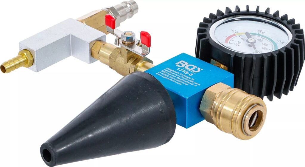 Adaptor de testare presiune, verificare pierderi de presiune si aerisire pentru sistemul de racire cu antigel, BGS 1773-3 - Testere presiune/compresie si injectie