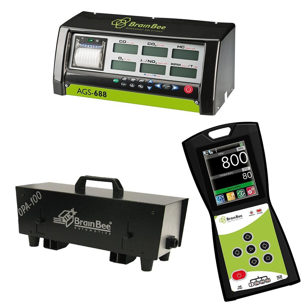 Analizor de gaze, opacimetru si turometru universal, Brain Bee - Kit complet - Diagnoza