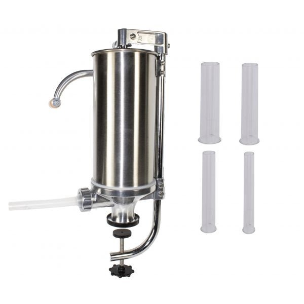 Aparat Carnati Elefant KY-2008CB, 4 kg, metal/inox, Vertical 4 palnii, prindere de masa - Masini umplut carnati