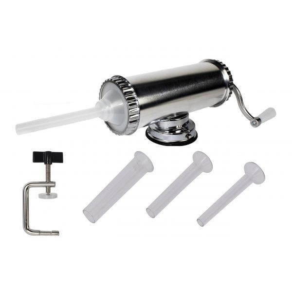 Aparat de Facut Carnati Elefant KY2003, 1.5 kg, inox, Orizontal 3 palnii - Masini umplut carnati