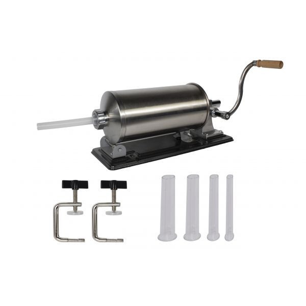 Aparat facut Carnati Elefant KY-2010PA, 5, 5 kg, metal/inox, Orizontal/Rabatabil 4 palnii, prindere de masa - Masini umplut carnati