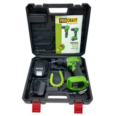 Autofiletanta pe acumulator PROCRAFT PA18LiN, 20 V DC, 2 Ah, 0-600/0-2100 rpm - Masini de gaurit si insurubat cu acumulator