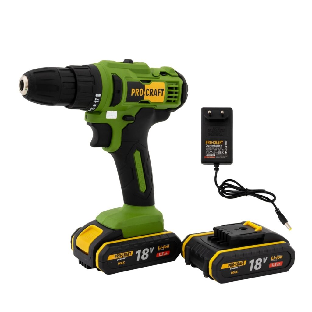 Autofiletanta Procraft Compact PA18C, 18V, 1.5 Ah 2 acumulatori - Masini de gaurit si insurubat cu acumulator