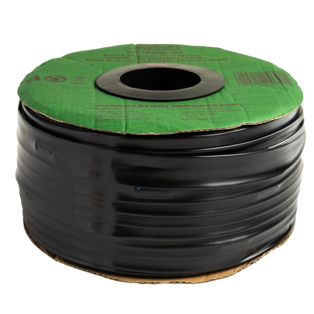 Banda picurare Micul Fermier, Ø16mm, pas picuratori 40cm, debit 4l/h, lungime 200m, picurare dubla - Irigatii