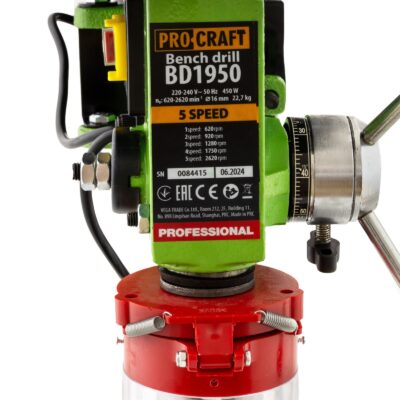 BD1950 bormasina de banc fixa cu coloana PROCRAFT, produsul contine taxa timbru verde 6 Ron, 25.30 kg - Utilaje atelier