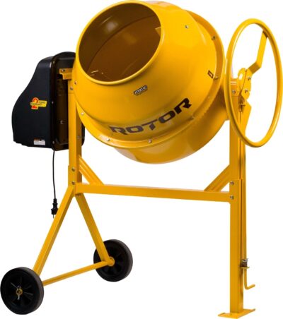 Betonieră 165L cu motor acoperit ROTOR RB165 900 W, 29.5 rpm - In lucru
