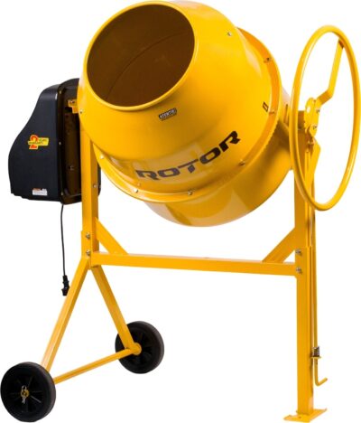 Betonieră 230L cu motor acoperit ROTOR RB230 1200 W, 29.5 rpm - In lucru
