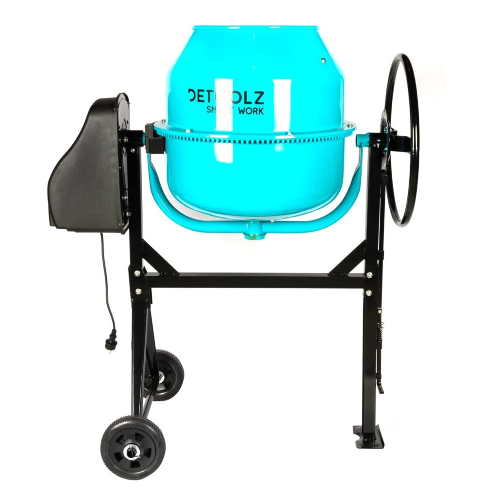 Betoniera Detoolz, capacitate 140 litri, putere 850W, coroana fonta, cu roti - Betoniere