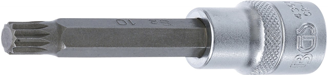 Bit Spline (XZN) M10, lungime 100mm, antrenare cu tubulara 1/2″, BGS 4362 – SimpleTools Bit Spline (XZN) M10, lungime 100mm, antrenare cu tubulara 1/2", BGS 4362 - SimpleTools