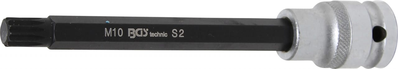 Bit Spline (XZN) M10, lungime 140mm, antrenare cu tubulara 1/2″, BGS 5009 – SimpleTools Bit Spline (XZN) M10, lungime 140mm, antrenare cu tubulara 1/2", BGS 5009 - SimpleTools