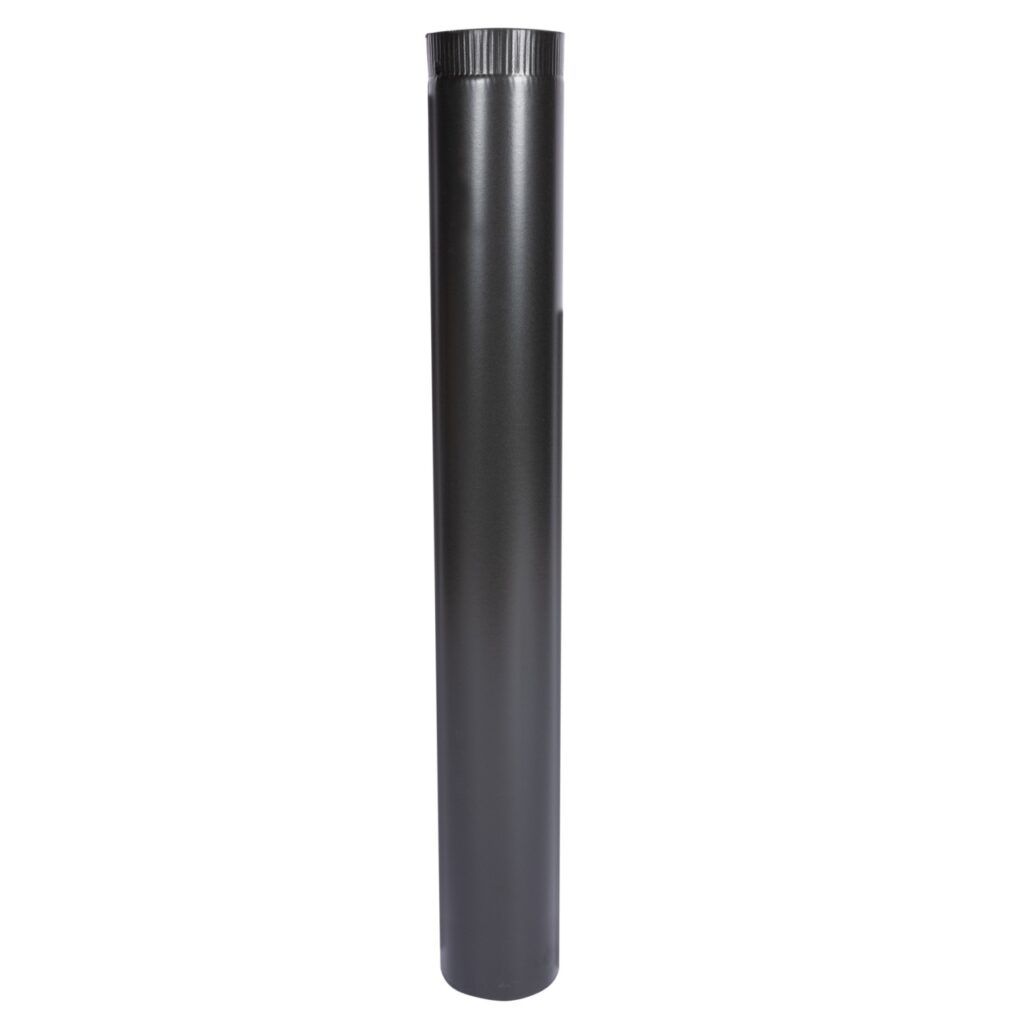 Burlan pentru soba pe lemne, 90 cm, 120 mm, Gri mat - Accesorii diverse