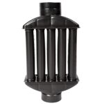 Burlan recuperator caldura plat, 130 mm, Gri mat - SimpleTools