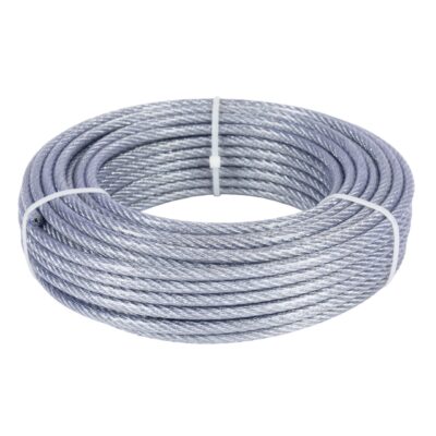 Cablu otel zincat Micul Fermier, plastifiat, diametru 5-6.5mm, lungime 25m