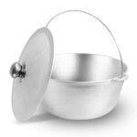 Ceaun tuci aluminiu alimentar cu capac, capacitate 15 litri BRIZOLL - In lucru