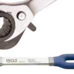Cheie inelara cu clicket, deschisa, pentru tevi, 10 mm, BGS 30830 - Chei combinate/fixe si inelare