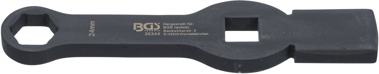 Cheie inelara de impact 24 mm in 6 colţuri, cu 2 suprafeţe de impact, BGS 35344 – SimpleTools Cheie inelara de impact 24 mm in 6 colţuri, cu 2 suprafeţe de impact, BGS 35344 - SimpleTools