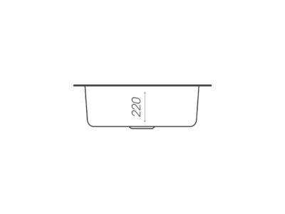 Chiuveta de bucătărie Elefant Premium Turas 480 , Negru 482 mm - In lucru