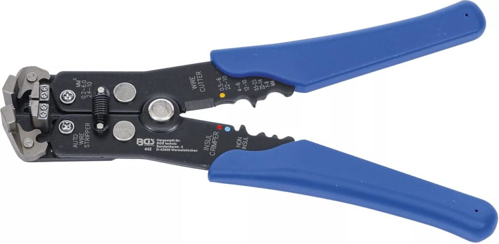 Cleste pentru dezizolat cabluri electrice, 0.13-6 mm, BGS 442 - Clesti speciali si cabluri pornire