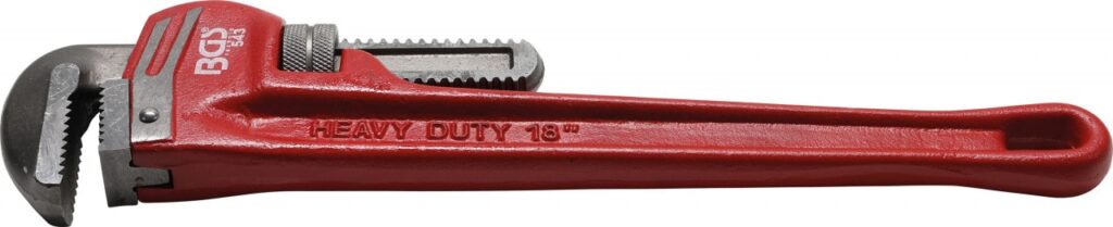 Cleste profesional pentru tevi, Heavy Duty cu deschidere pana la 18'', BGS 543 - Cheie reglabila/Papagal si Mops