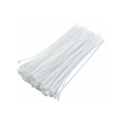 Colier plastic alb 3x150, 100 bucăți FLOW