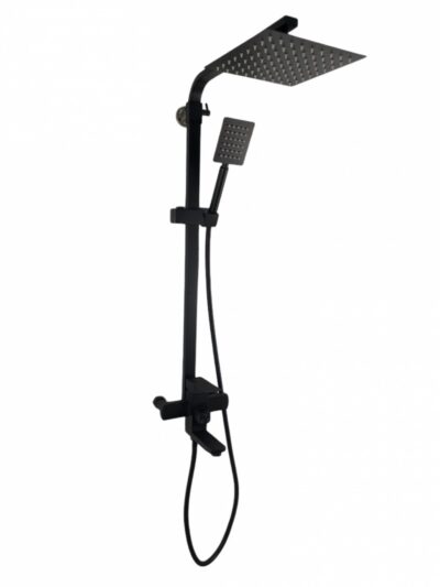 Coloana de dus Mixxus KUB-009-J NEGRU, 120 cm baterie si para, monocomanda, furtun flexibil - In lucru