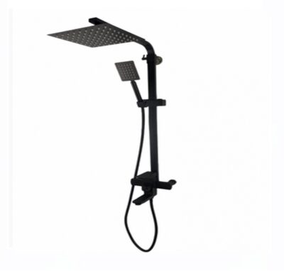 Coloana de dus Mixxus KUB-009-J NEGRU, 120 cm baterie si para, monocomanda, furtun flexibil - In lucru