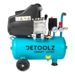 Compresor Detoolz 24L cu ulei, 1500 W, debit 160L/min, 8 bar, 2 prize de aer - In lucru
