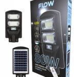 Corp stradal LED cu panou solar 80W 6500K FLOW – FPL80W-CS - In lucru