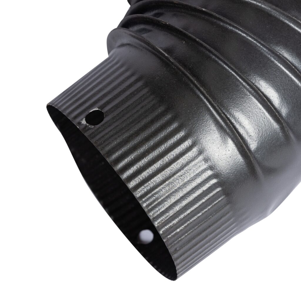 Cot pentru soba pe lemne, 90˚, 130mm, Gri mat - Accesorii diverse