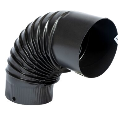 Cot pentru soba pe lemne, 90˚, 150mm, Gri mat - SimpleTools