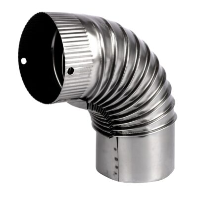 Cot pentru soba pe lemne 90˚ ø120mm 0.4mm, Zincat - Accesorii diverse