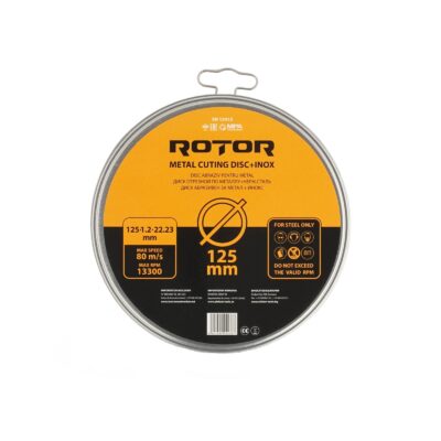 Disc abraziv pentru metal+inox ROTOR 125*1,2*22,23 - Pachet 10 bucati